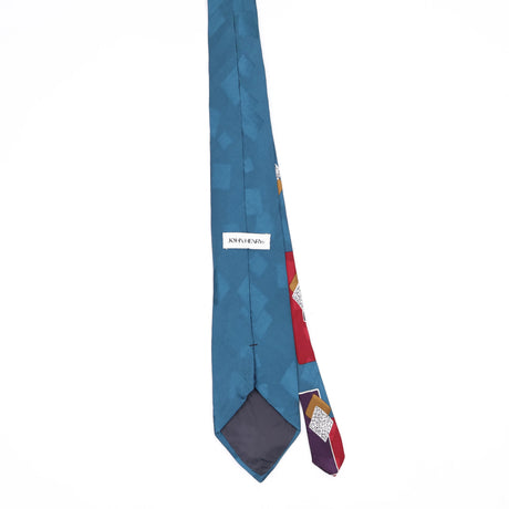 Back Back of Vintage 1990's John Henry Geometric Patterned Tie