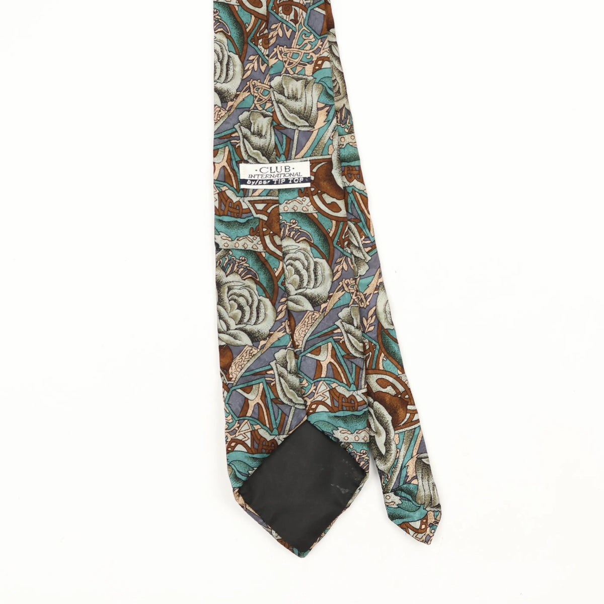 Back Back Detail of Vintage 1990's Floral Patterned Tie