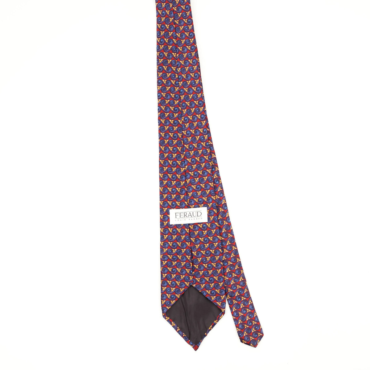 Back Back of Vintage 1990's Louis Feraud Paris Geometric Patterned Tie