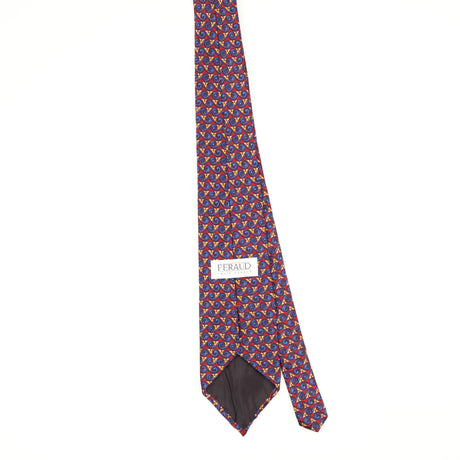 Back Back of Vintage 1990's Louis Feraud Paris Geometric Patterned Tie