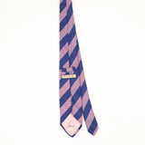 Back Back of Vintage 1990's Thomas Pink Striped Patterned Tie