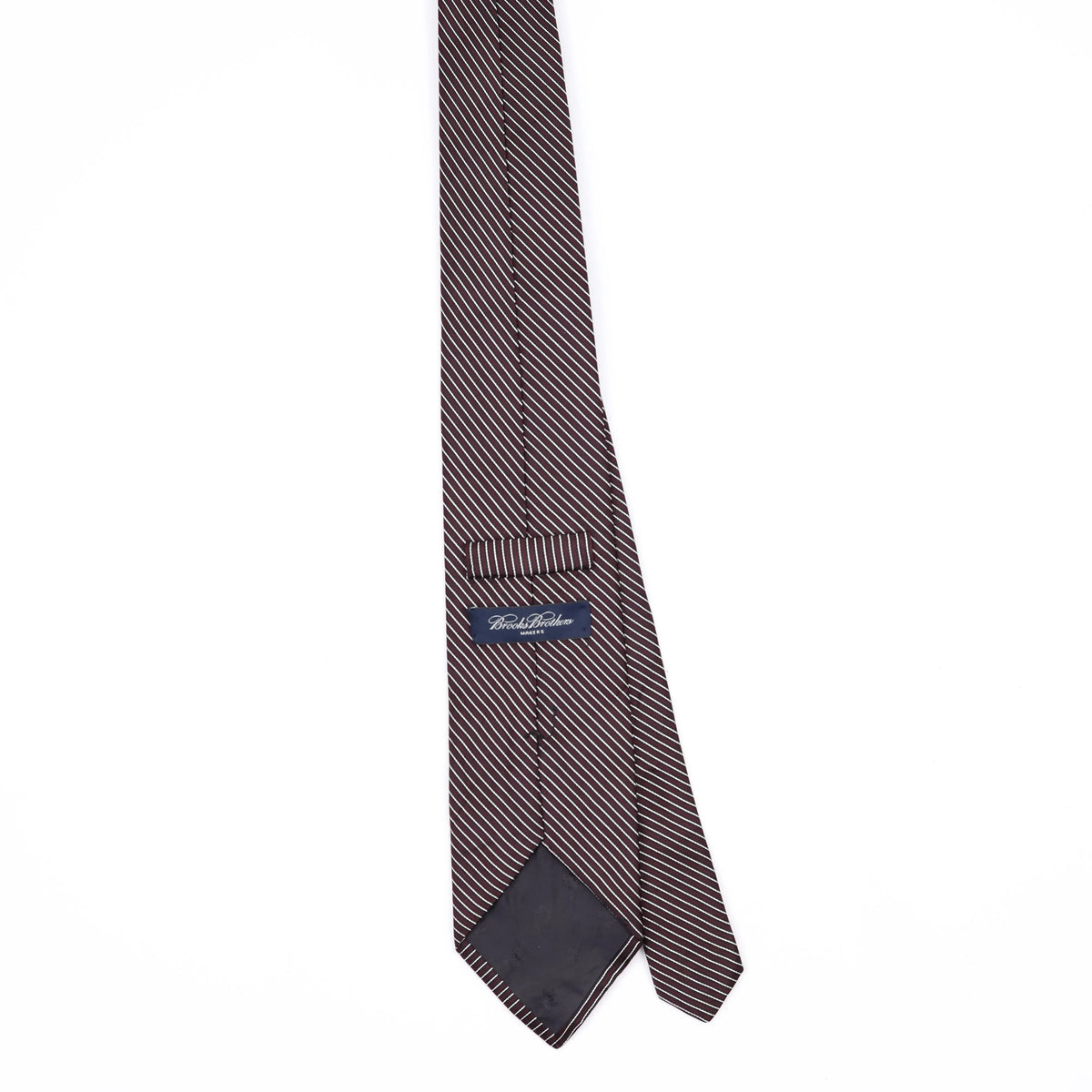 Back Back of Vintage 1990's Brooks Brothers Striped Patterned Tie