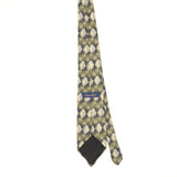 Back Back of Vintage 1990's Oscar De La Renta Geometric Patterned Tie