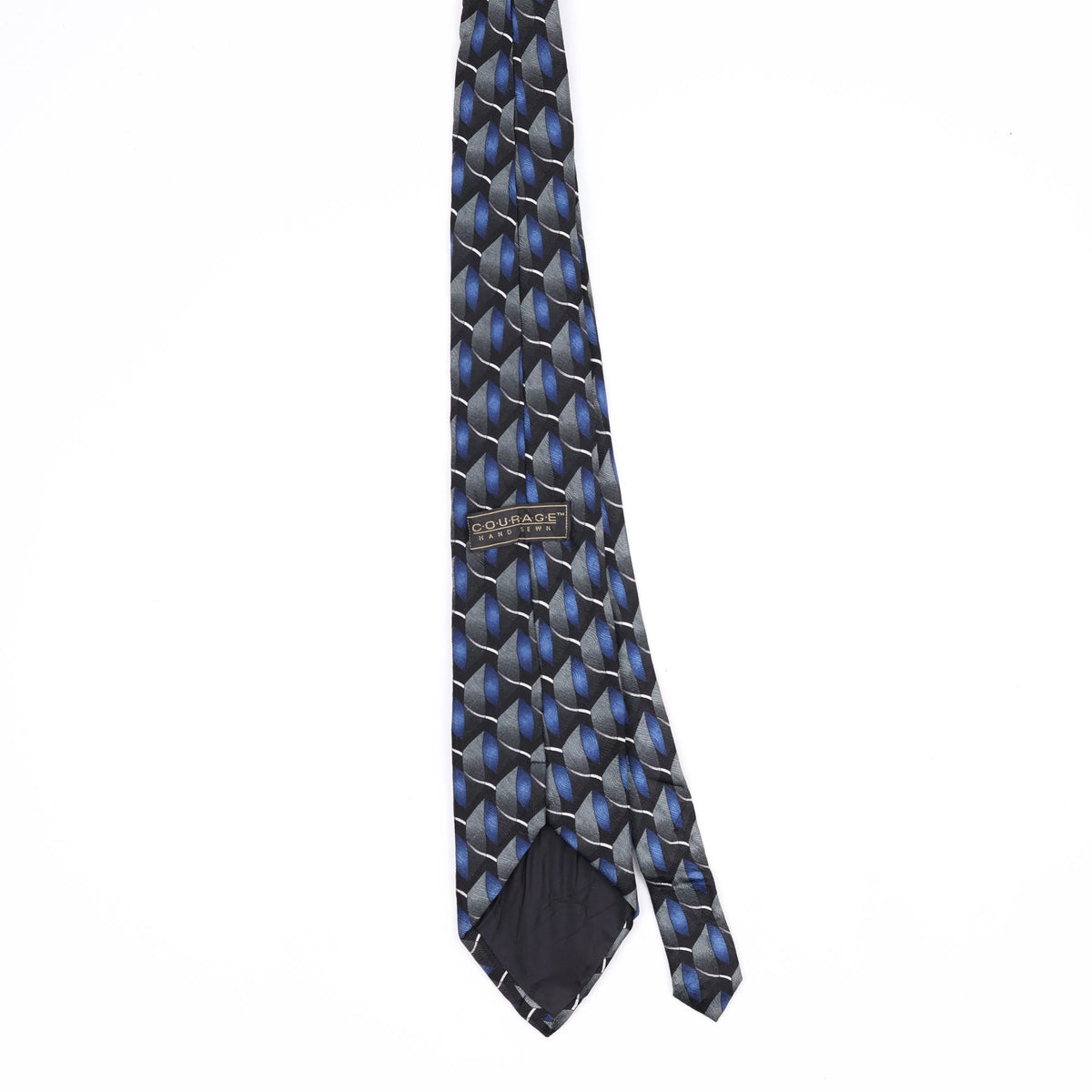Back Back of Vintage 1990's Geometric Patterned Tie
