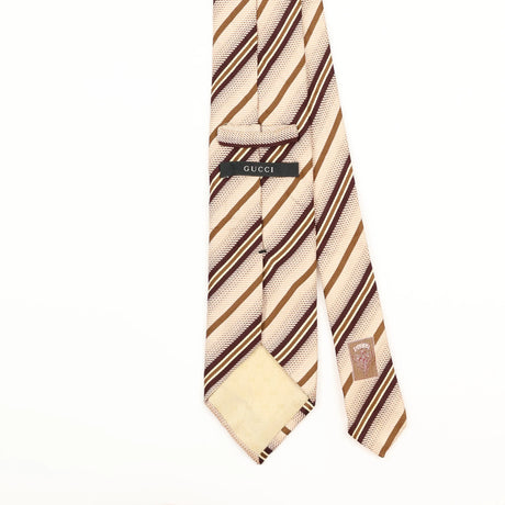 Back Detail of Vintage Gucci Striped Patterned Tie