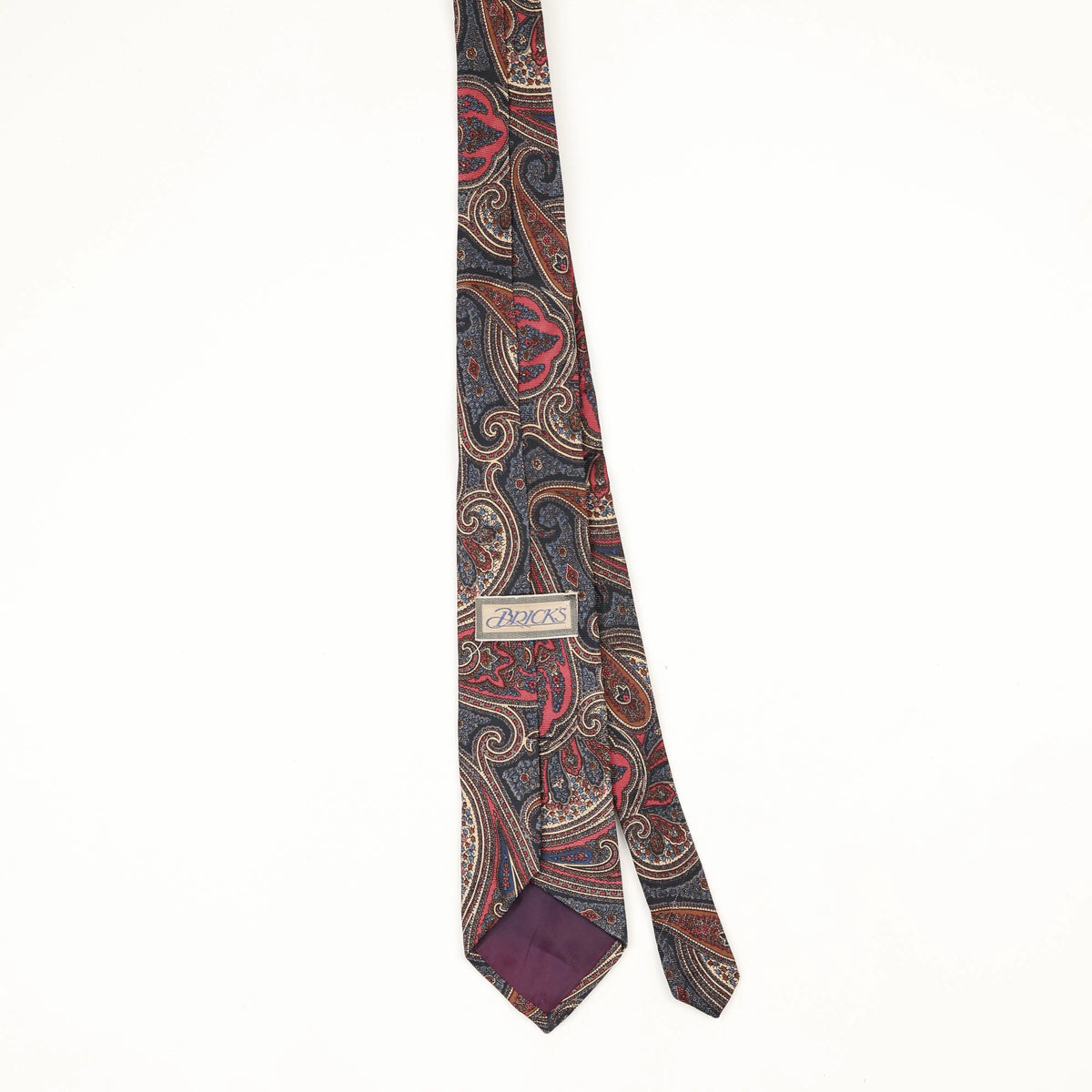 Back Back of Vintage 1990's Paisley Patterned Tie