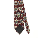 Back Back Detail of Vintage 1990's Bill Blass Geometric Patterned Tie