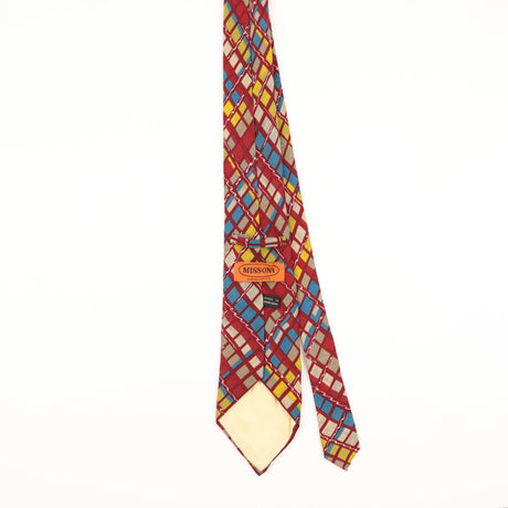 Back of Vintage Missoni Geometric Patterned Tie