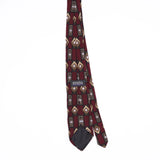 Back Back of Vintage Geometric Patterned Tie