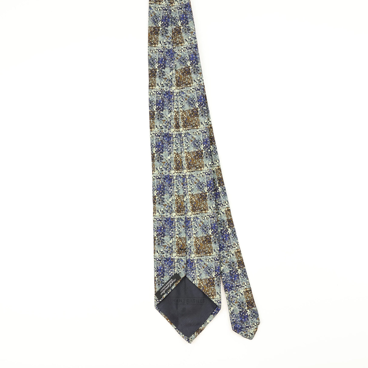 Back of Vintage 1990's Jhane Barnes Geometric Patterned Tie