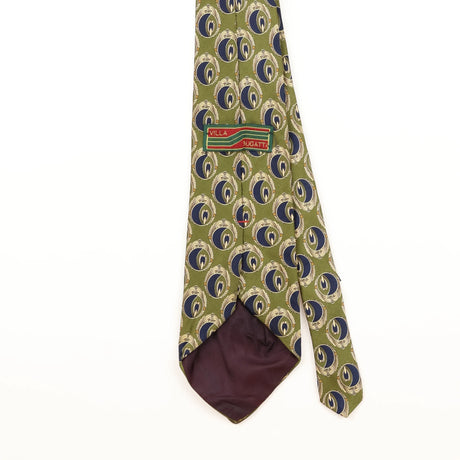 Back Detail of Vintage 1990's Bugatti Geometric Patterned Tie