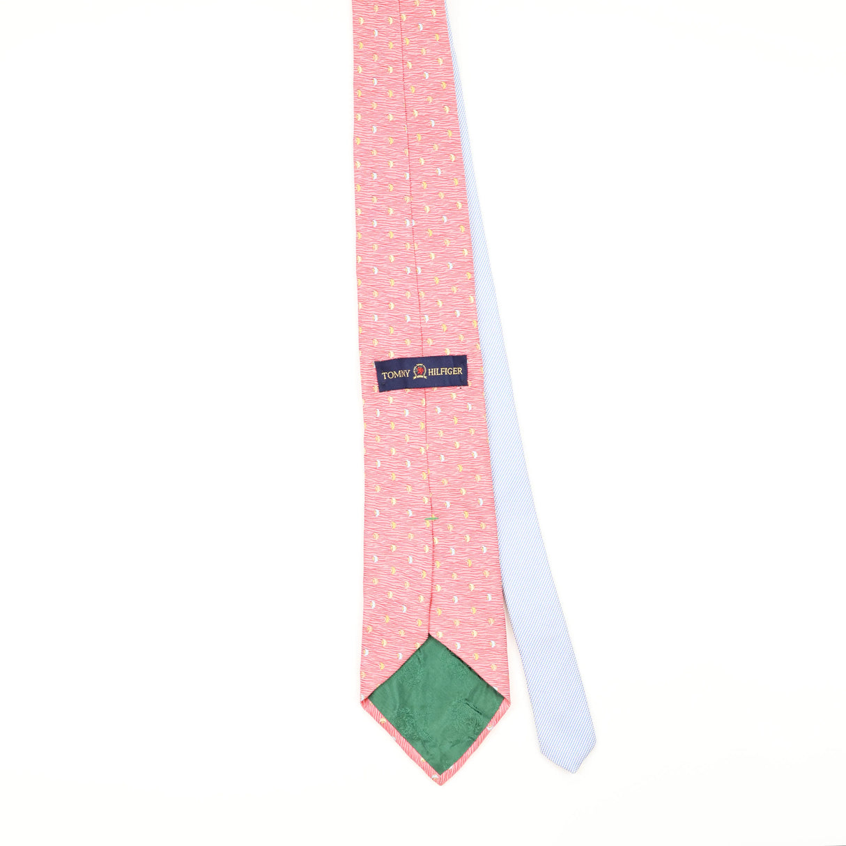 Back of Vintage 1990's Tommy Hilfiger Fish Animal Print Patterned Tie