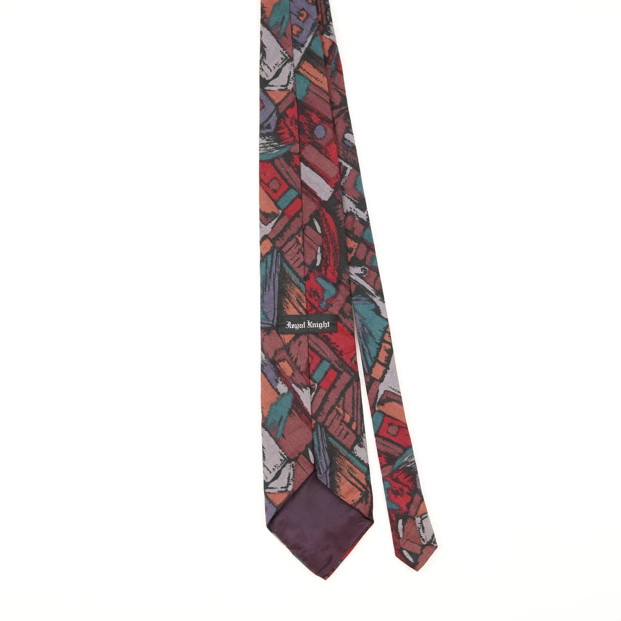 Back of Vintage 1990's Abstract Patterned Tie