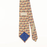 Back Detail of Vintage 1990's Krizia Uomo Swirl Geometric Patterned Tie
