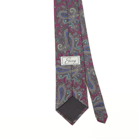 Back Detail of Vintage 1990's Paisley Patterned Tie