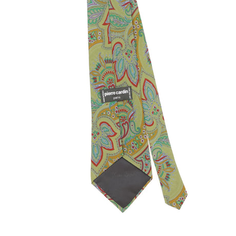Back Detail of Vintage 1980's Pierre Cardin Paisley Patterned Tie