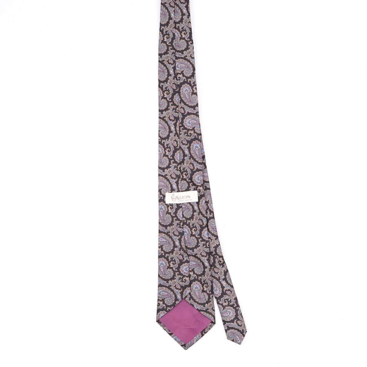 Back Back of Vintage 1990's Paisley Patterned Tie
