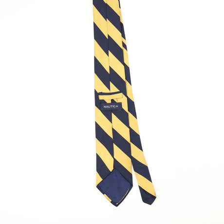 Back Back of Vintage 1990's Nautica Striped Patterned Tie