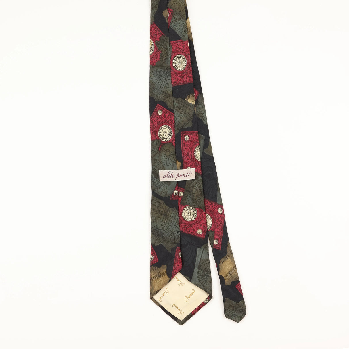 Back of Vintage 1990's Abstract Patterned Tie