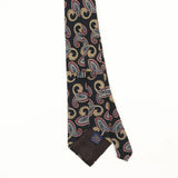 Back Back Detail of Vintage 1990's Oscar De La Renta Paisley Patterned Tie