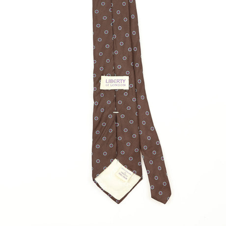 Back Back Detail of Vintage 1990's Liberty of London Polka Dot Patterned Tie