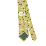 Back Detail of Vintage 1990's Cows Animal Print Patterned Tie