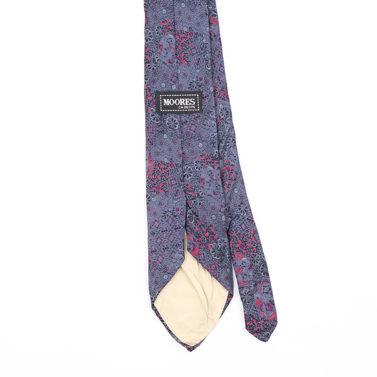 Back Back Detail of Vintage 1990's Floral Patterned Tie