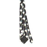 Back Back of Vintage 1990's Mulberry Geometric Patterned Tie
