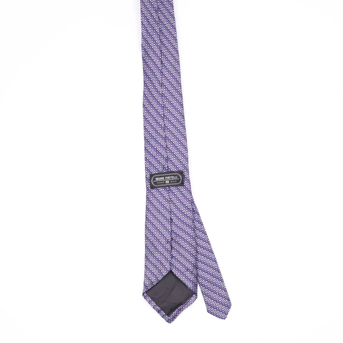 Back Back of Vintage 1990's Bruno Piattelli Geometric Patterned Tie