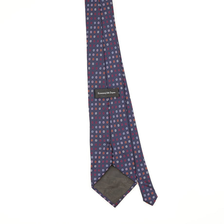 Back Back of Vintage 1990's Ermenegildo Zegna Geometric Patterned Tie