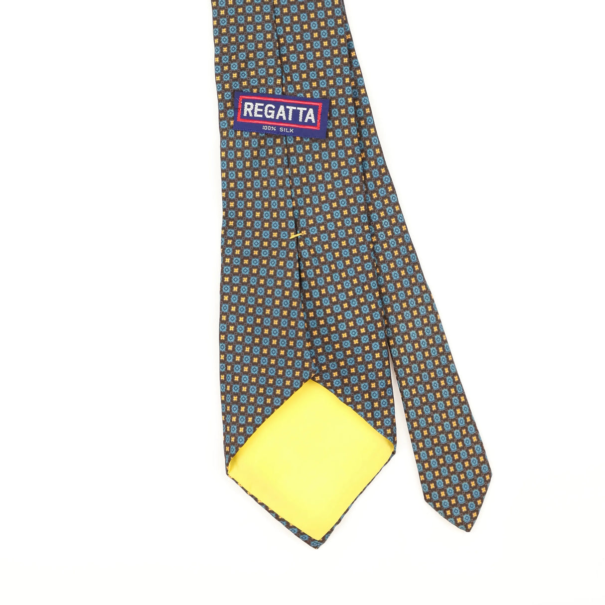 Back Detail of Vintage 1980's Geometric Patterned Tie