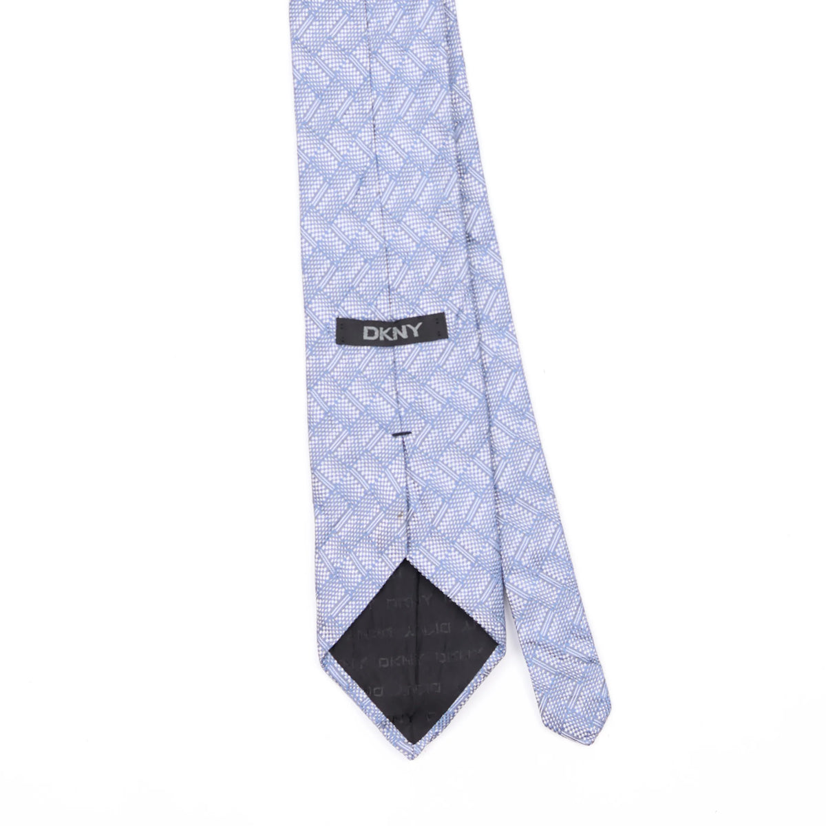Back Back Detail of Vintage Dkny Geometric Patterned Tie
