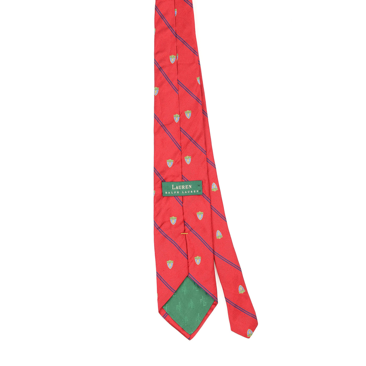 Back of Vintage 1990's Ralph Lauren Striped Patterned Tie