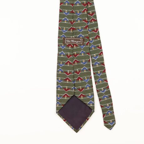 Back Detail of Vintage 1990's Geometric Patterned Tie