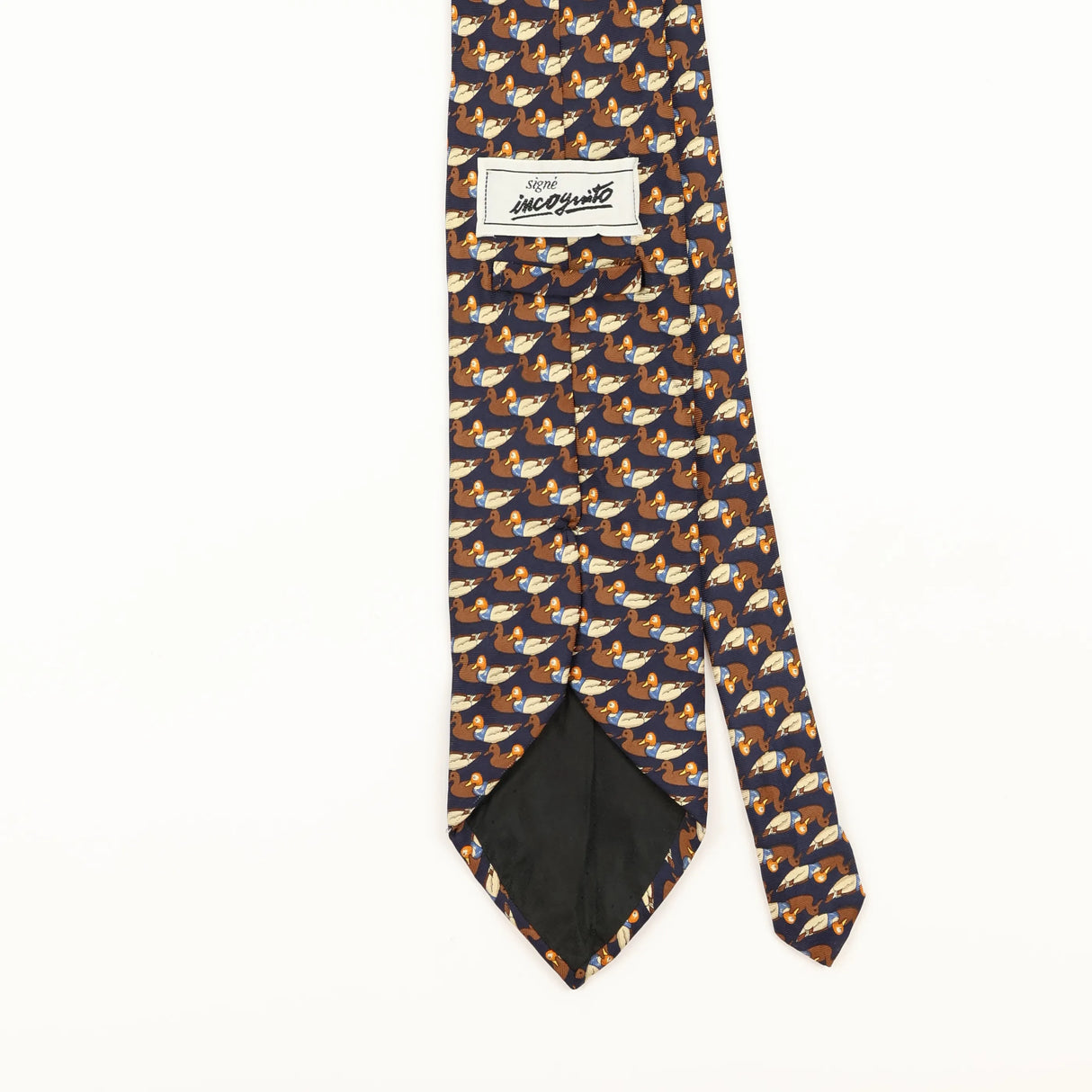 Back Detail of Vintage 1990's Animal Print Patterned Tie