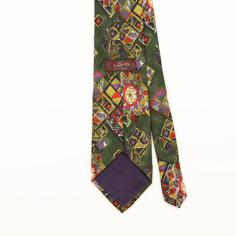 Back Detail of Vintage 1990's Abstract Patterned Tie