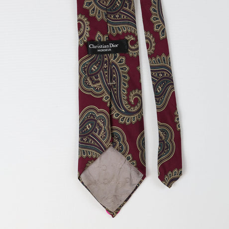 Back Detail of Vintage Christian Dior Paisley Patterned Tie