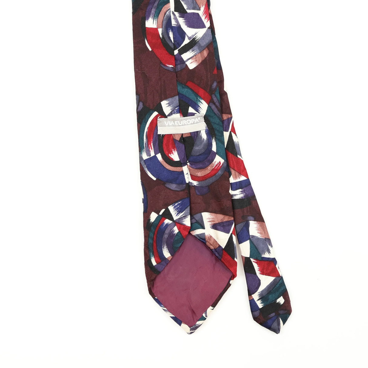 Back Back Detail of Vintage 1990's Abstract Patterned Tie