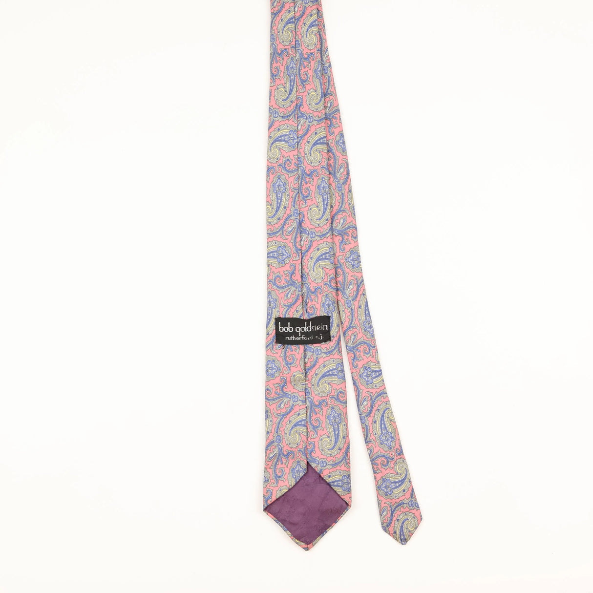 Back of Vintage 1990's Oleg Cassini Paisley Patterned Tie