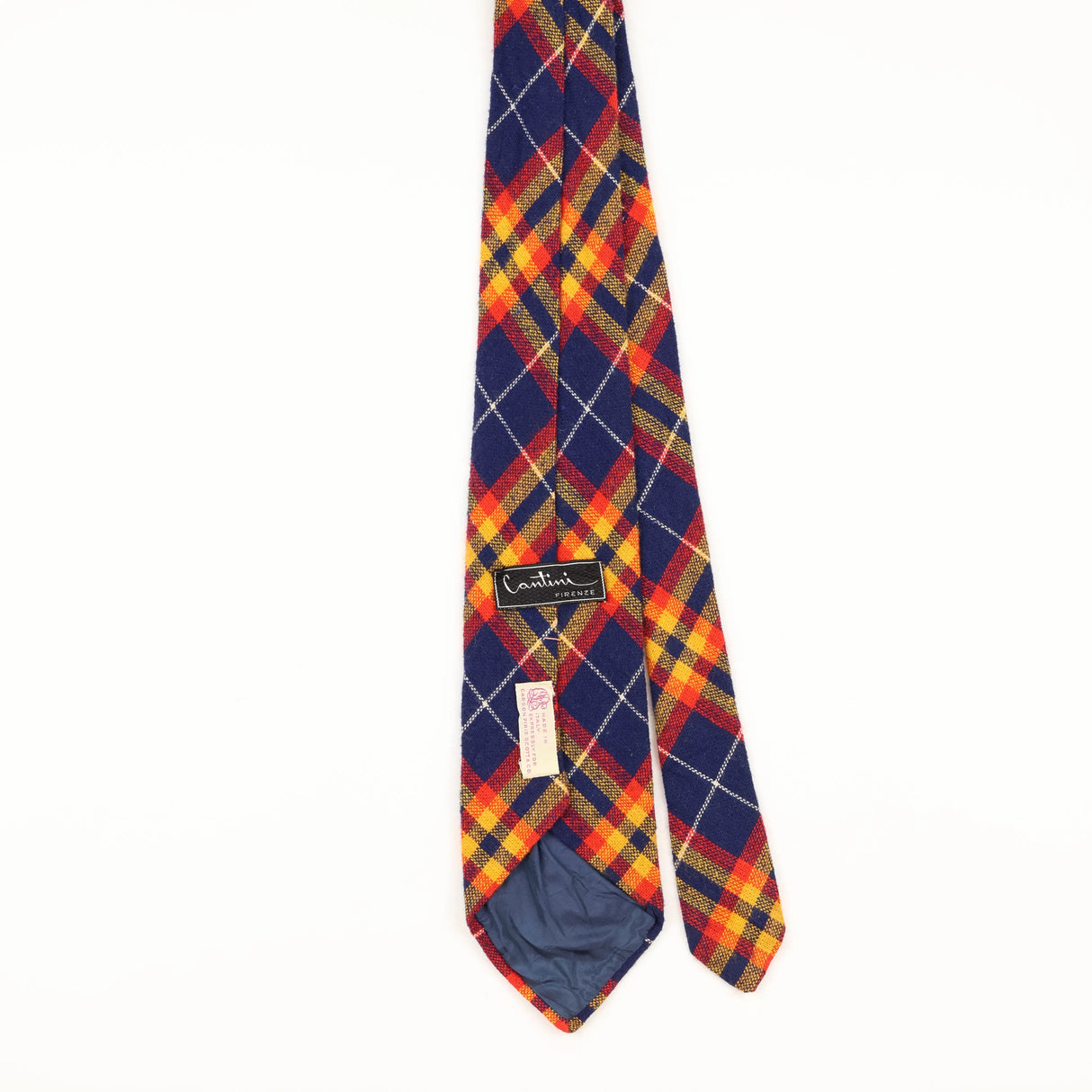 Back of Vintage 1980's Plaids & Checks Patterned Tie