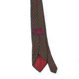 Back Back Detail of Vintage 1990's Foulard Geometric Patterned Tie