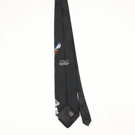 Back Back of Vintage Looney Tunes Bugs Bunny Cartoon Patterned Tie