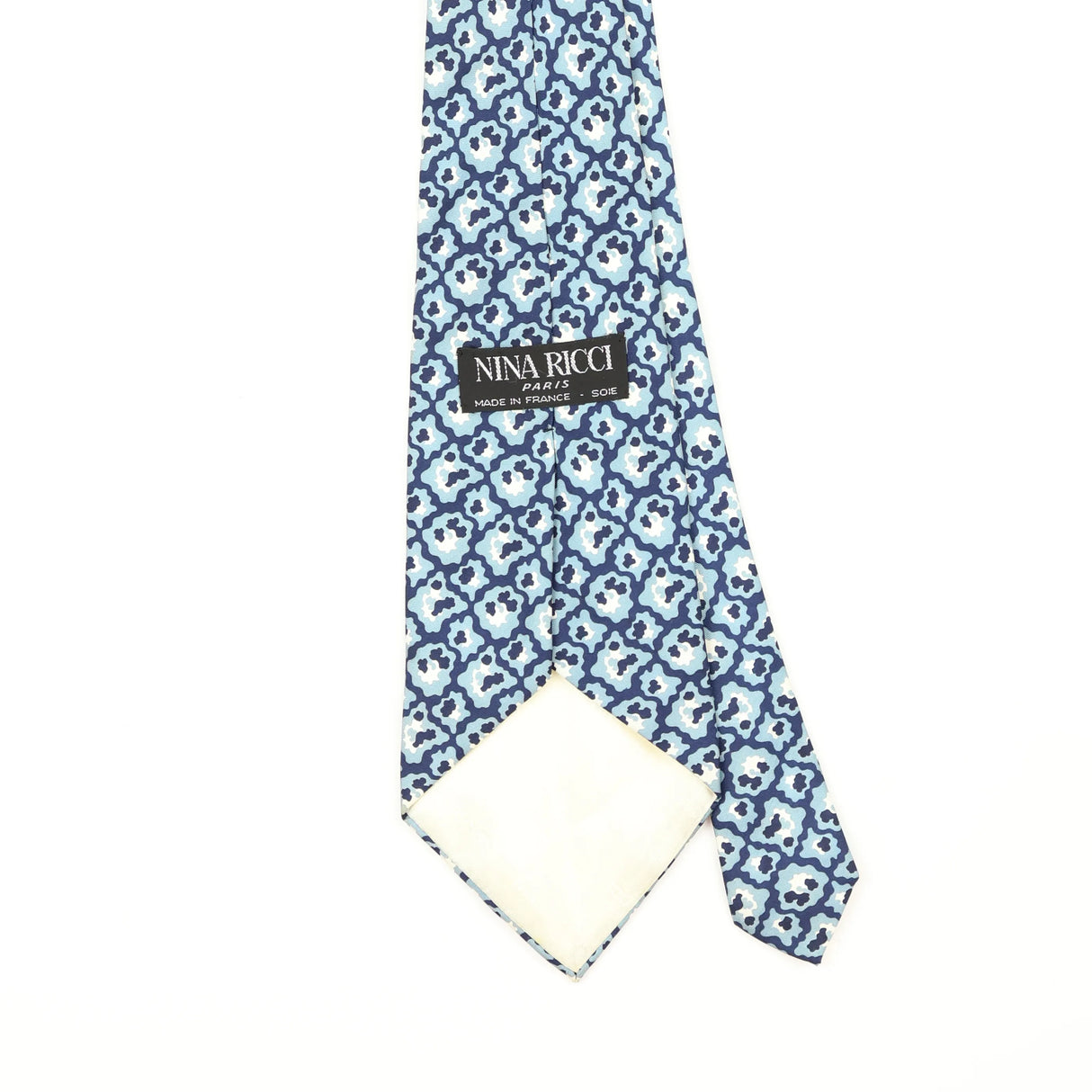 Back Back Detail of Vintage 1980's Nina Ricci Geometric Patterned Tie