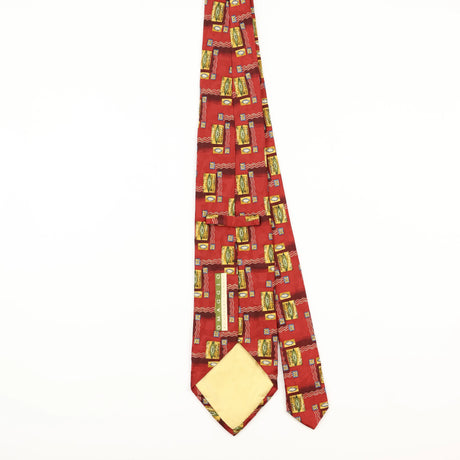 Back of Vintage 1990's Robert Talbott Geometric Patterned Tie