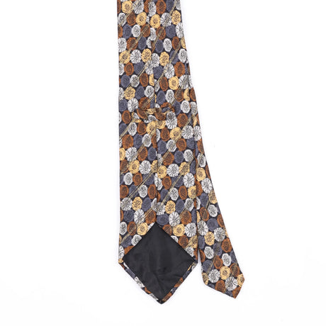 Back Back Detail of Vintage 1990's Circles Geometric Patterned Tie