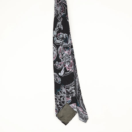 Back Back of Vintage 1990's Floral Patterned Tie