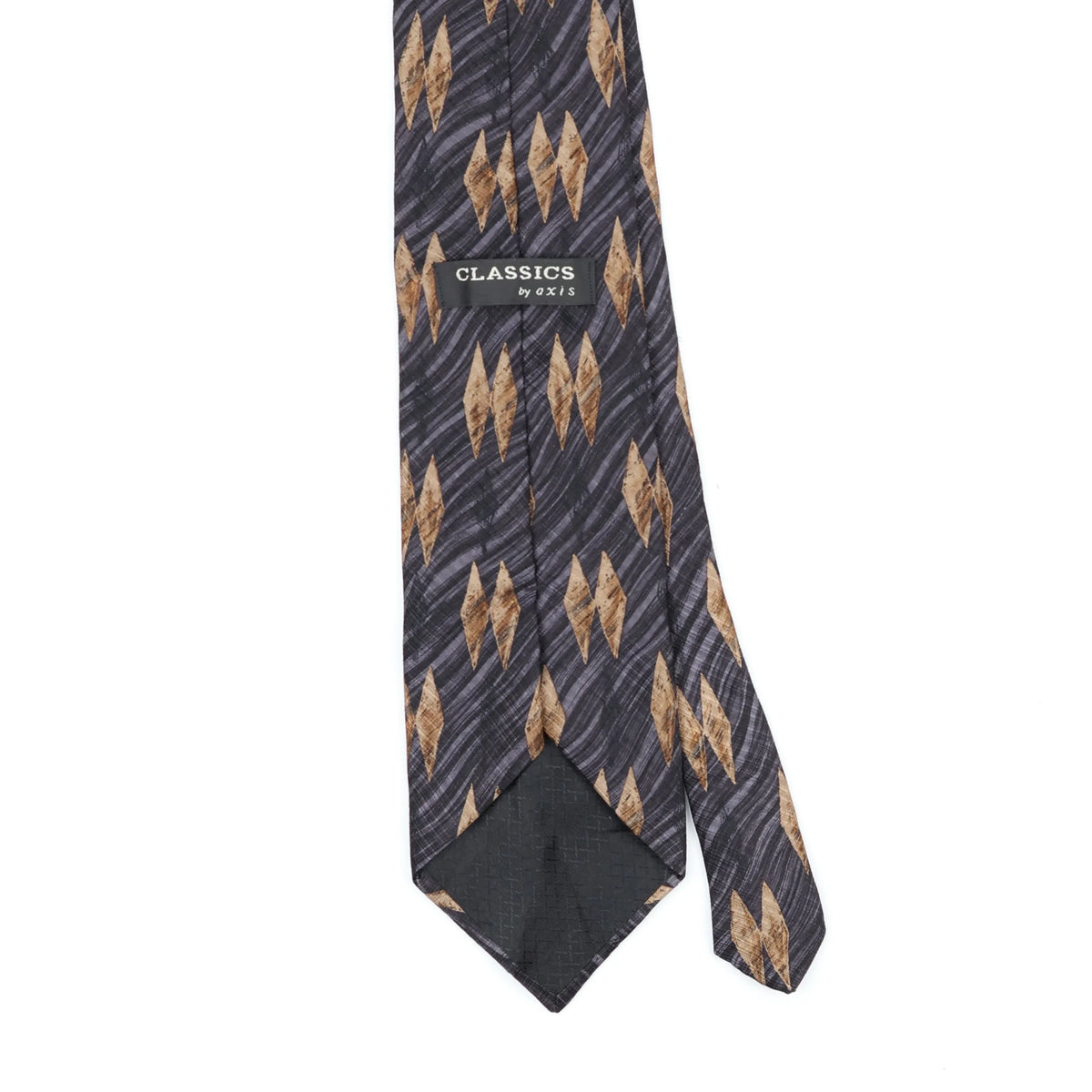 Back Back Detail of Vintage 1990's Diamonds Geometric Patterned Tie