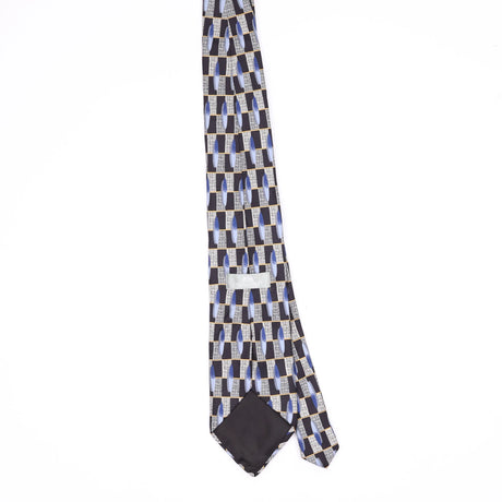 Back Back of Vintage 1990's Stafford Ovals Geometric Patterned Tie