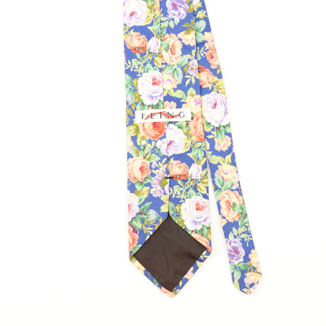Back Detail of Vintage 1980's Floral Patterned Tie