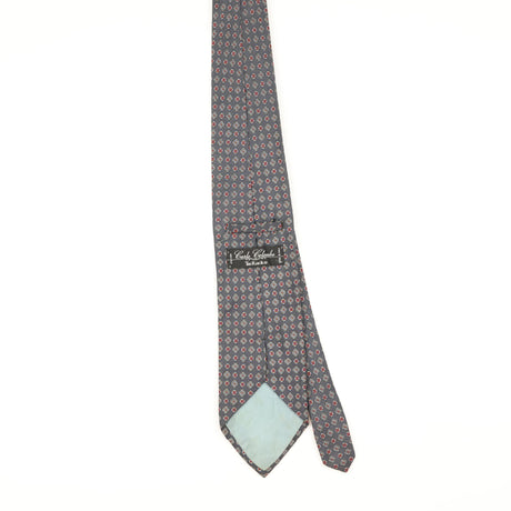 Back of Vintage 1990's Tie Rack Carlo Colombo Geometric Patterned Tie